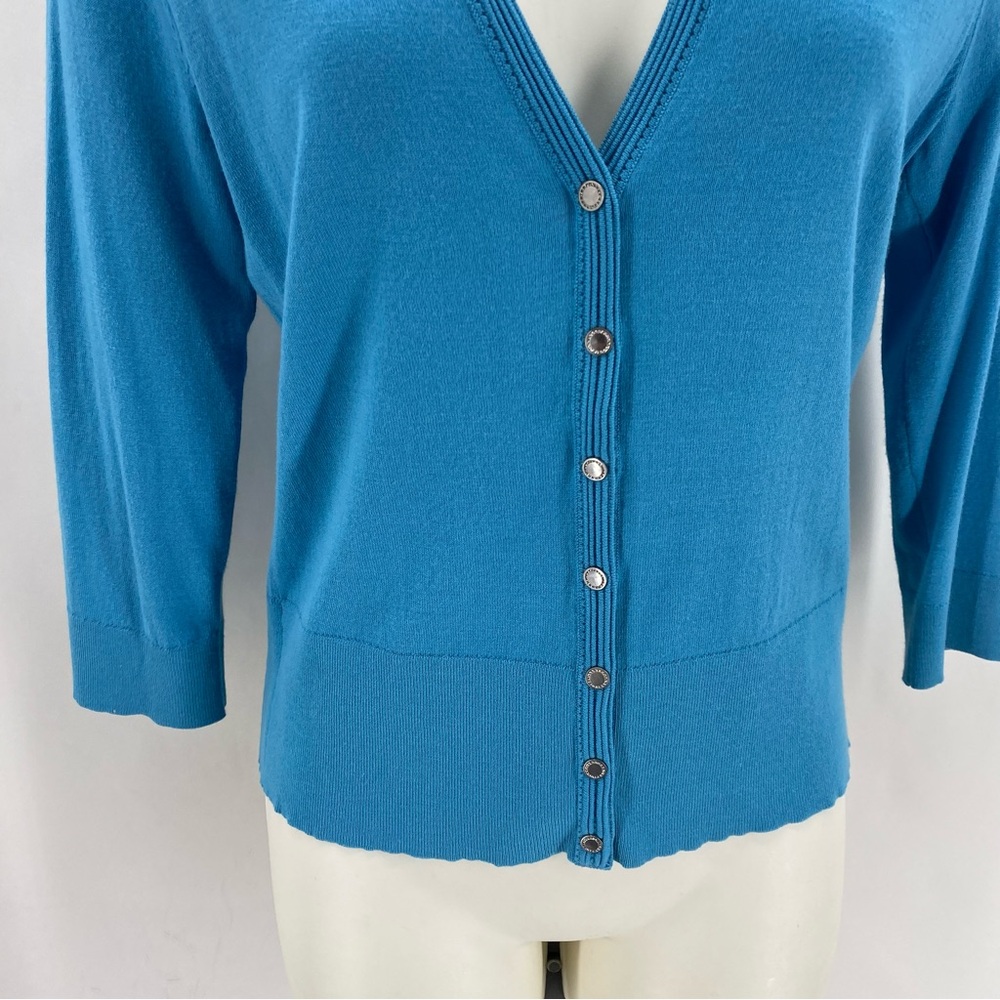NWT White House Black Market blue cardigan - Picture 4 of 11